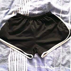 YesStyle Black Lounge Shorts With White Trim 🖤